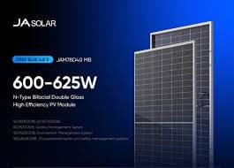 JA Solar 625W N-Type Bifacial